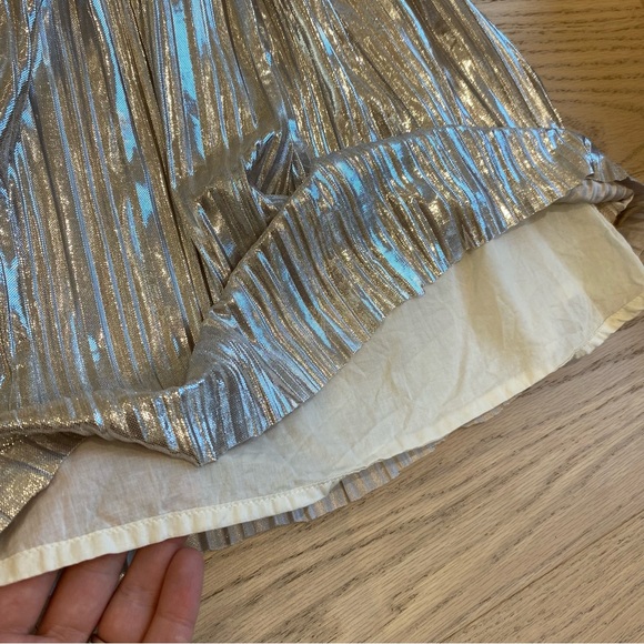 Baby B’Gosh Silver Metallic Dress, Ruffles, Pleated, Party Outfit, Girl 18 month - Picture 5 of 8